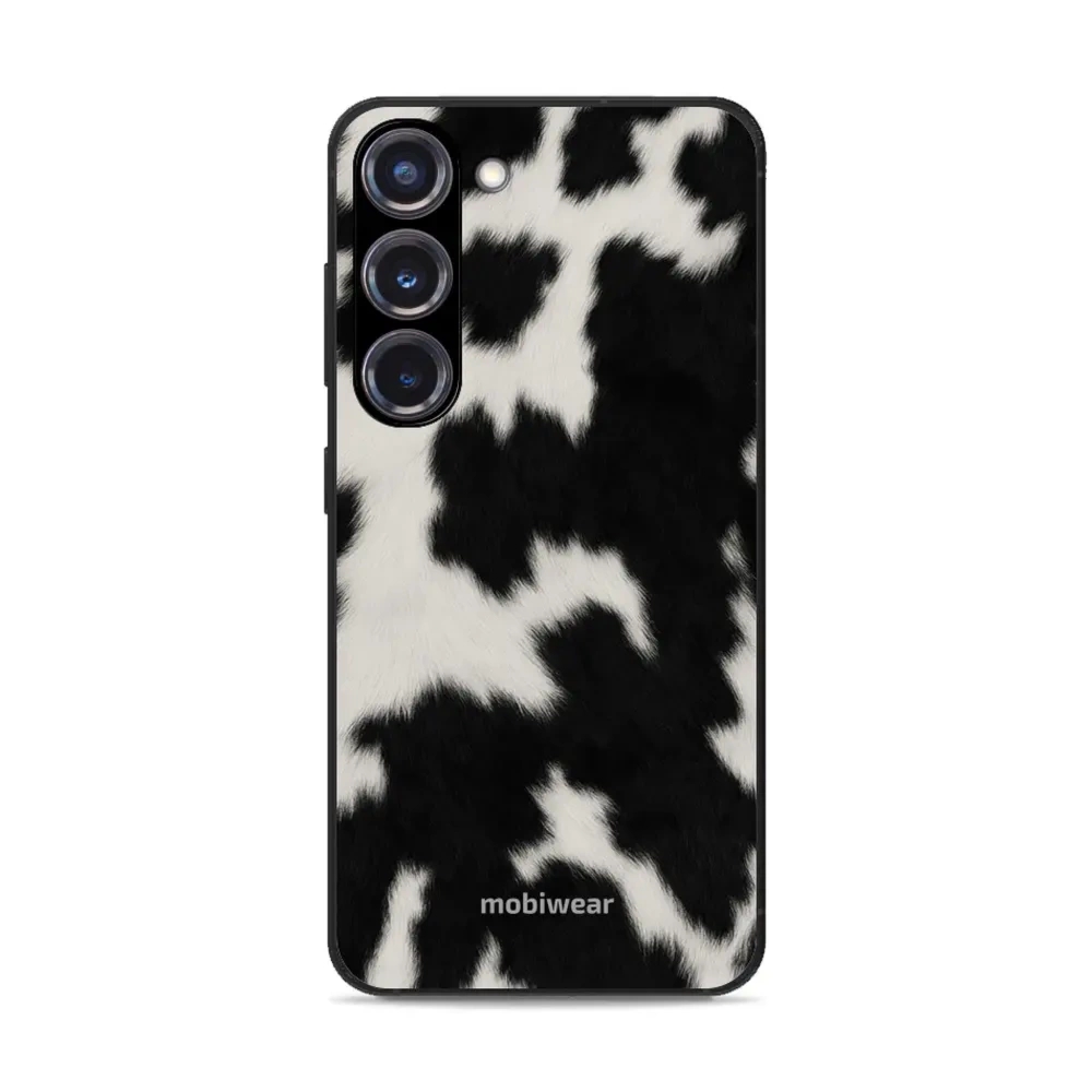 Etui ochronne do Galaxy S23 Plus, Mobiwear Glossy Case, krowie futerko