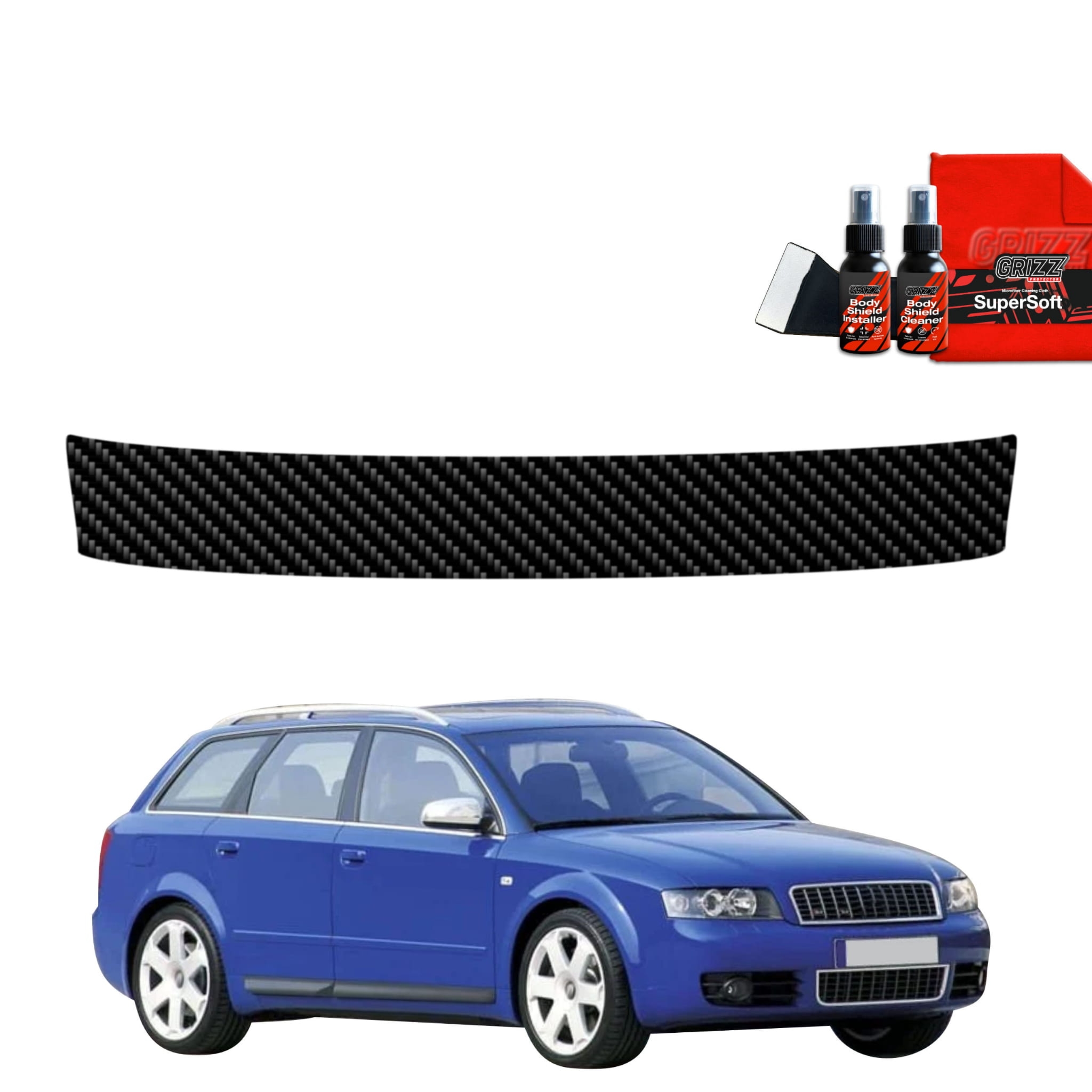 Folia karbonowa Grizz Protector na próg bagażnika do Audi A4 B6 Avant (2000-2006)