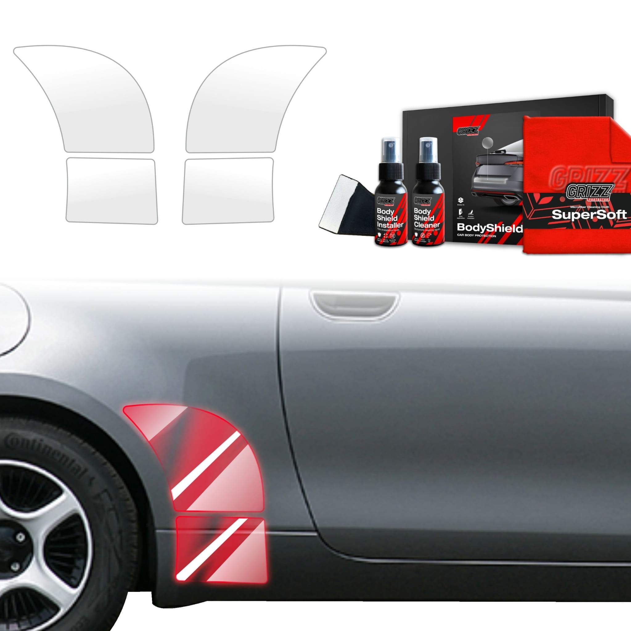 4w1 Folia ochronna Grizz Protector na nadkola do Fiat 500 (2016-2026)