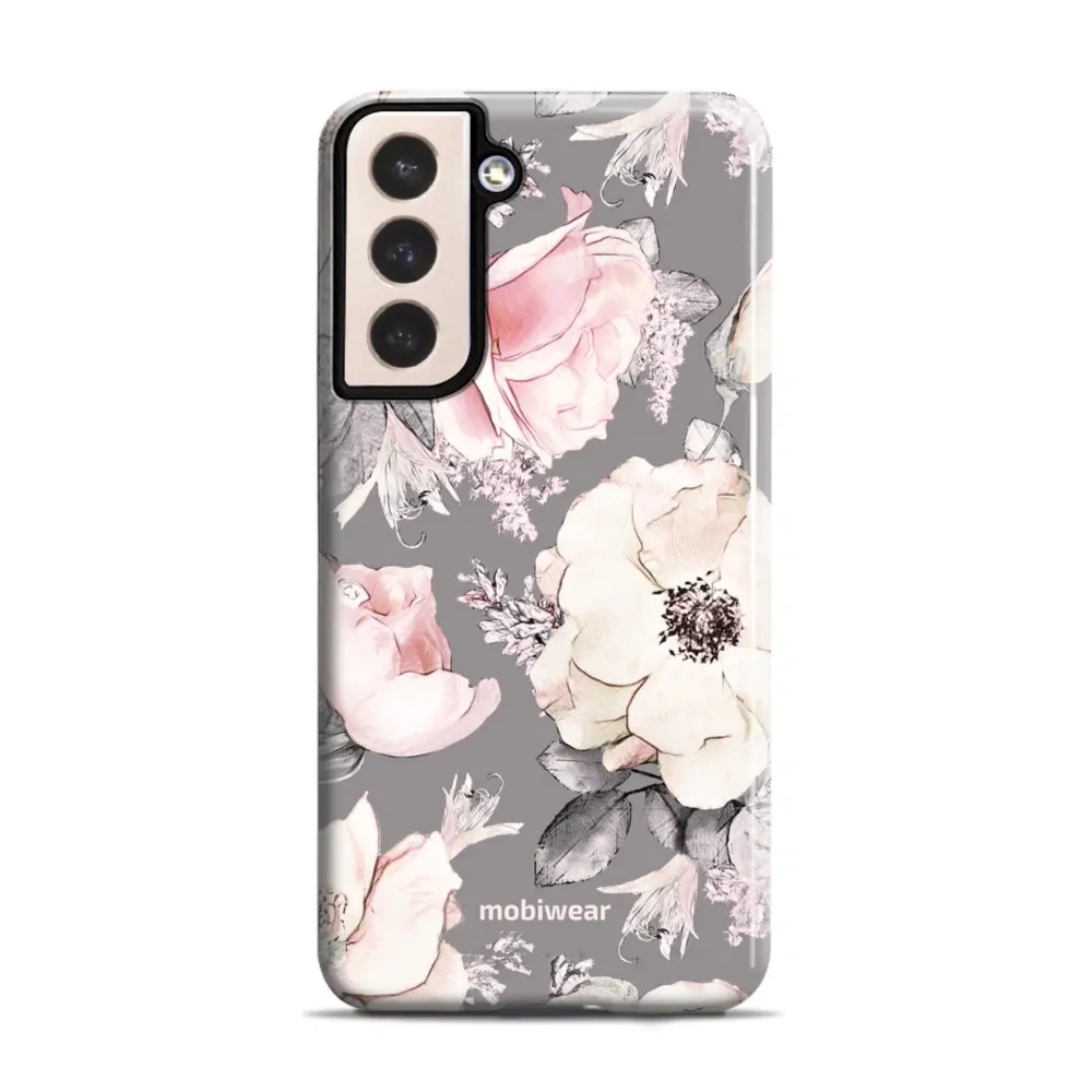 Etui ochronne do Galaxy S21 Plus, Mobiwear Elite Pro, różowo-kwieciste