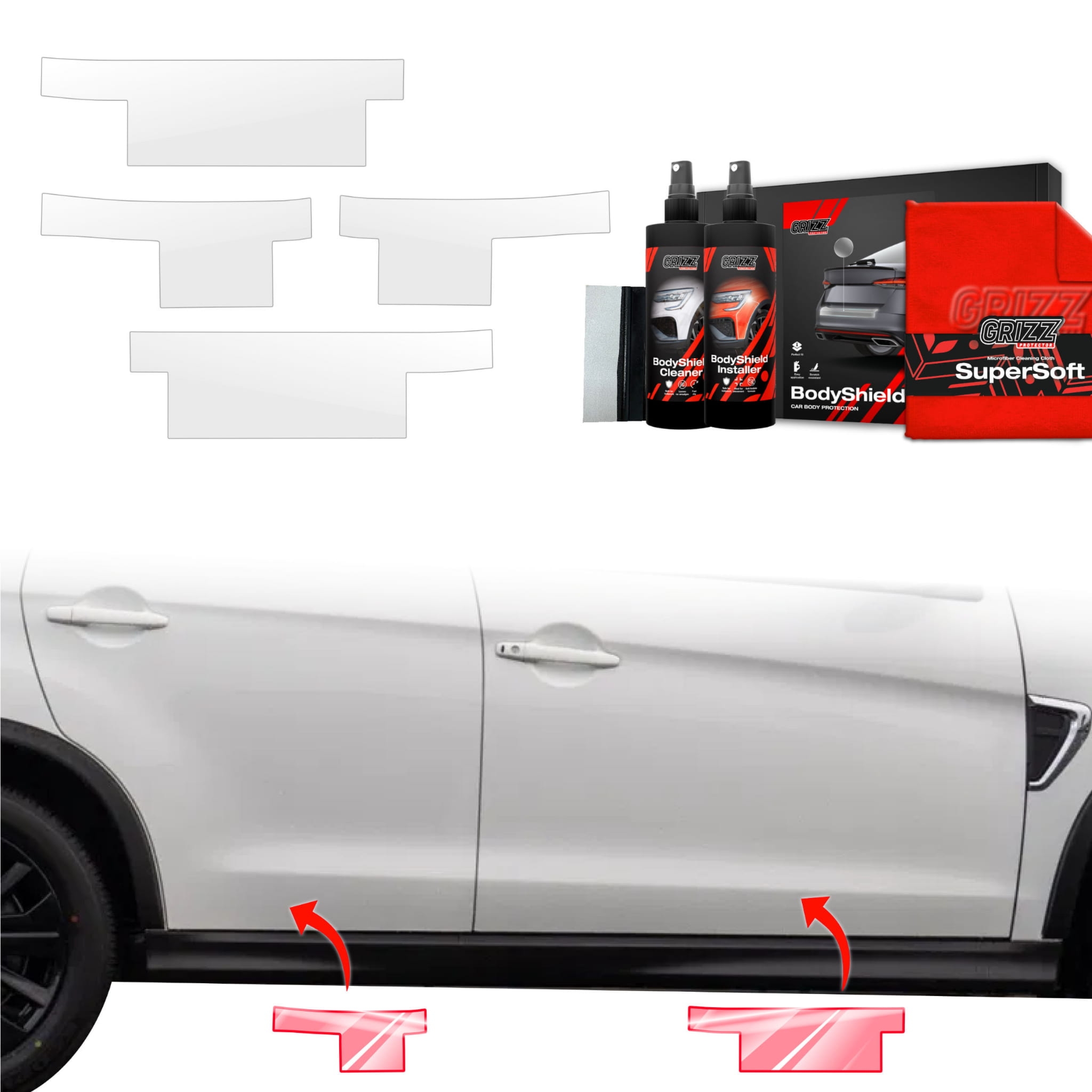 4w1 Folia ochronna Grizz Protector na progi do Mitsubishi ASX Facelift (2024-2026)