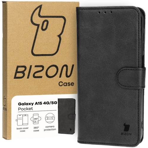 Image of Etui Bizon Case Pocket do Galaxy A15 4G/5G, czarne