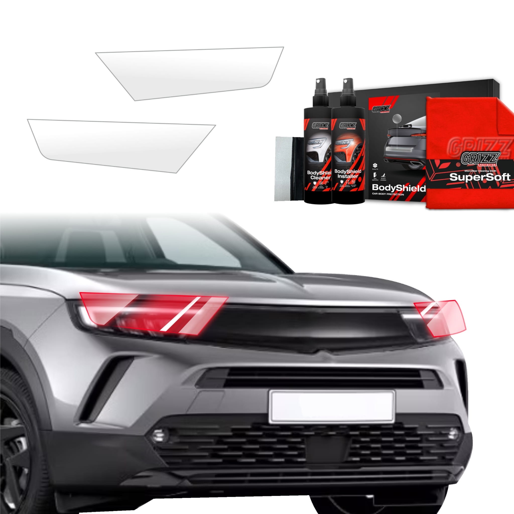 2w1 Folia ochronna Grizz Protector na lampy do Opel Mokka (2021-2026)