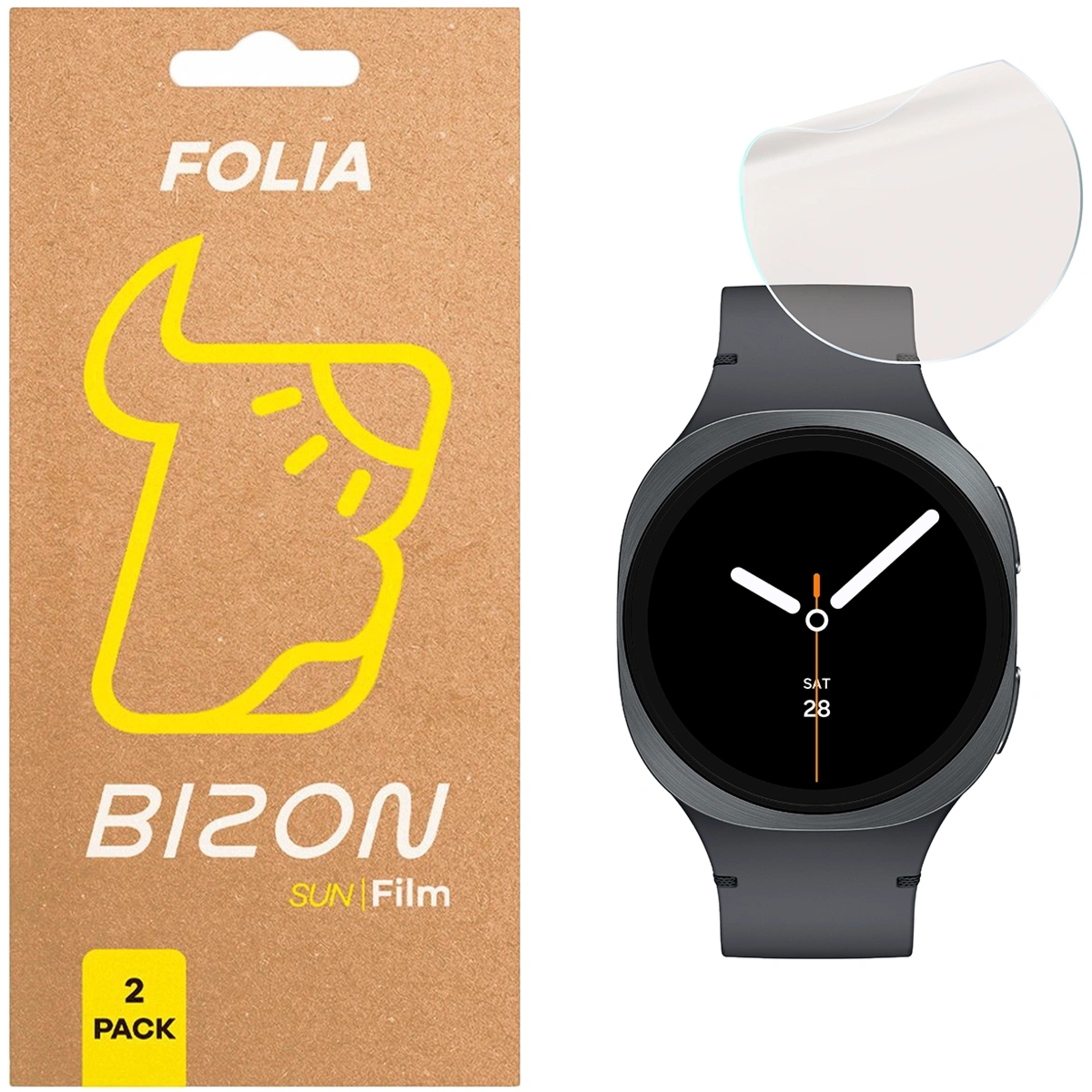 Folia matowa Bizon Watch Film Sun Duo do Galaxy Watch 8 40 mm, 2 sztuki