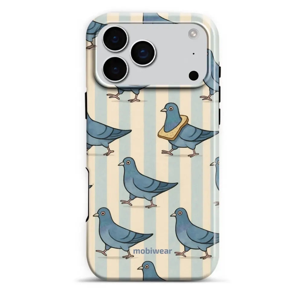 Etui ochronne do iPhone 17 Pro Max, Mobiwear Elite Pro, błękitne gołębie