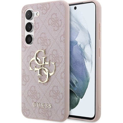 Image of Etui Guess HardCase 4G Big Metal Logo do Galaxy A55, różowe