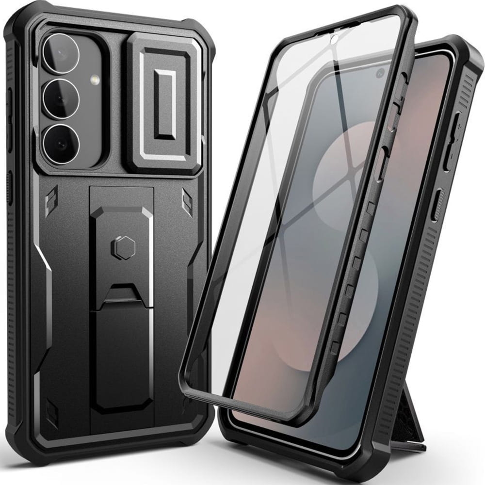 Etui pancerne Tech-Protect Kevlar Cam+ do Galaxy S25 FE, czarne