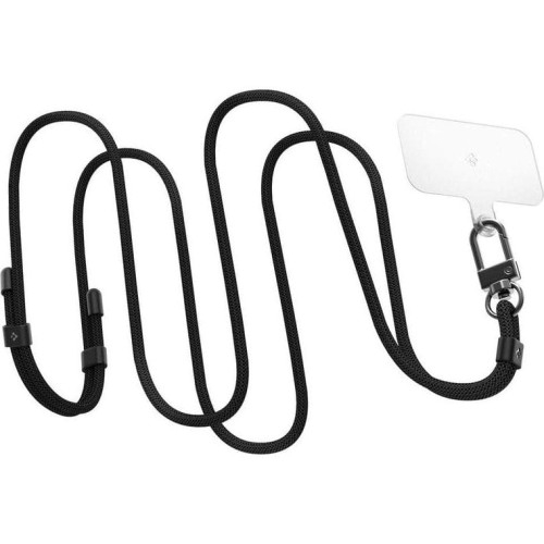 Image of Smycz do telefonu Spigen Crossbody Strap + ConTag, sznurek, czarna