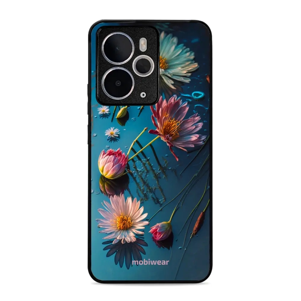 Etui ochronne do Realme 14 5G, Mobiwear Glossy Case, niebiesko-kwieciste