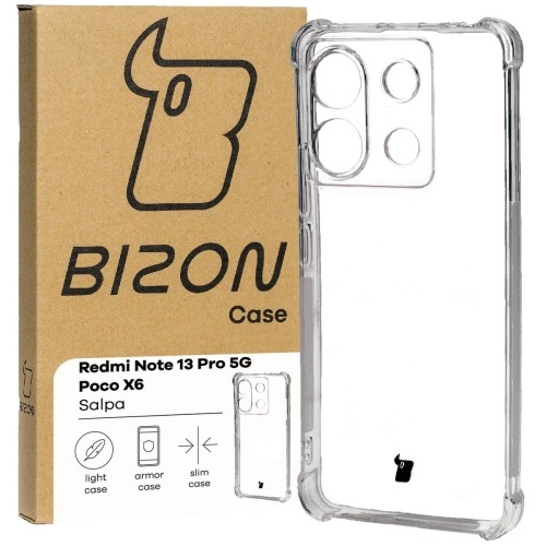 Image of Elastyczne etui Bizon Case Salpa do Xiaomi Pocophone X6 / Xiaomi Redmi Note 13 Pro 5G, przezroczyste