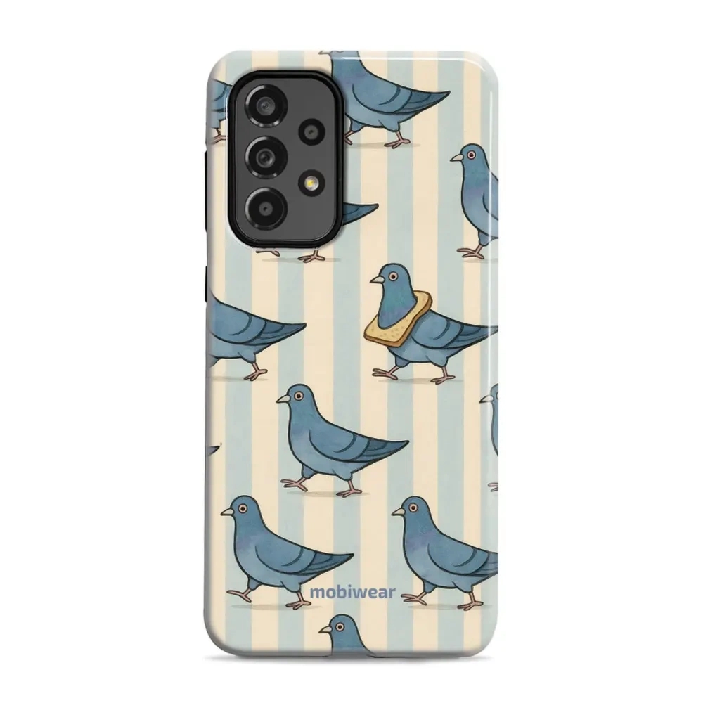 Etui ochronne do Galaxy A33 5G, Mobiwear Elite Pro, błękitne gołębie