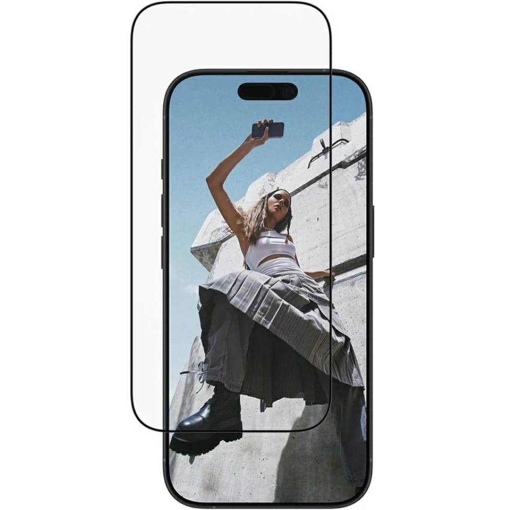 Szkło hartowane z aplikatorem SAFE by PanzerGlass Ultra-Wide Fit + EasyAligner do iPhone 17 / 16 Pro, przezroczyste z czarną ramką