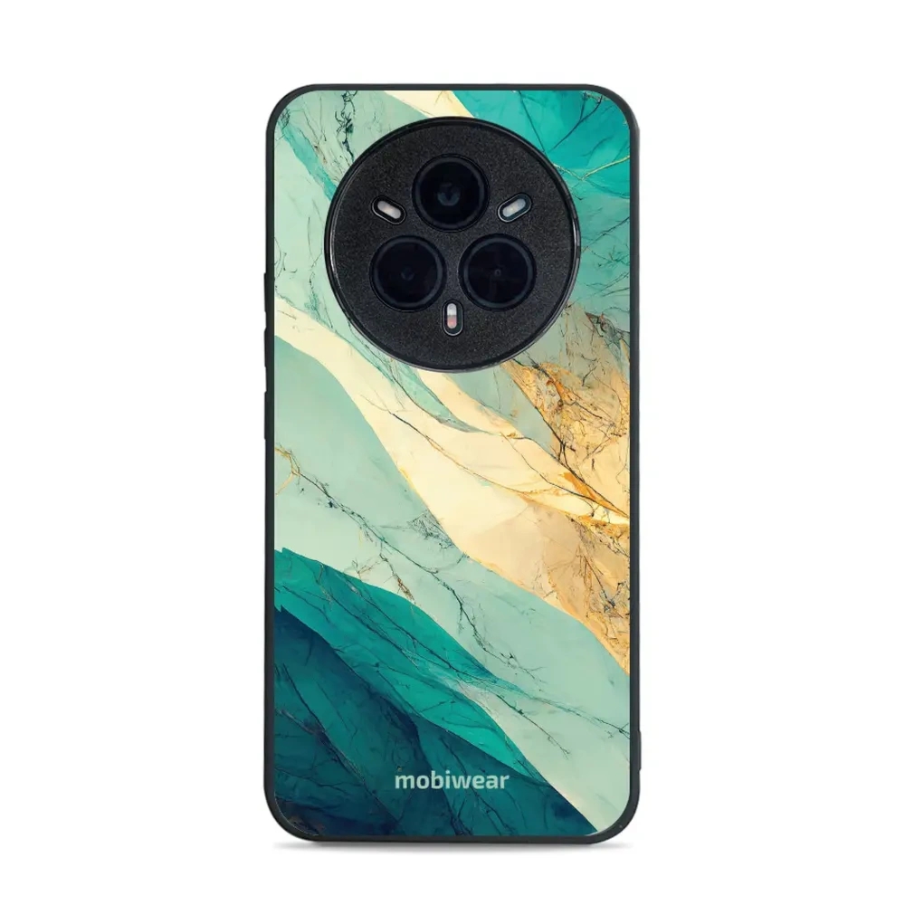 Etui ochronne do Realme 14 Pro Plus 5G, Mobiwear Glossy Case, turkusowy marmur