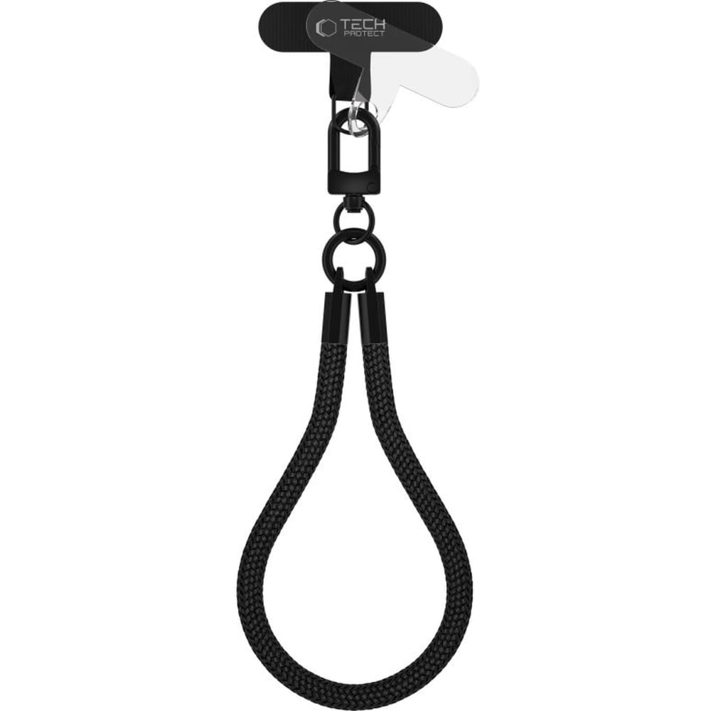 Smyczka na nadgarstek do telefonu Tech-Protect C3S Rope Wrist Strap, czarne