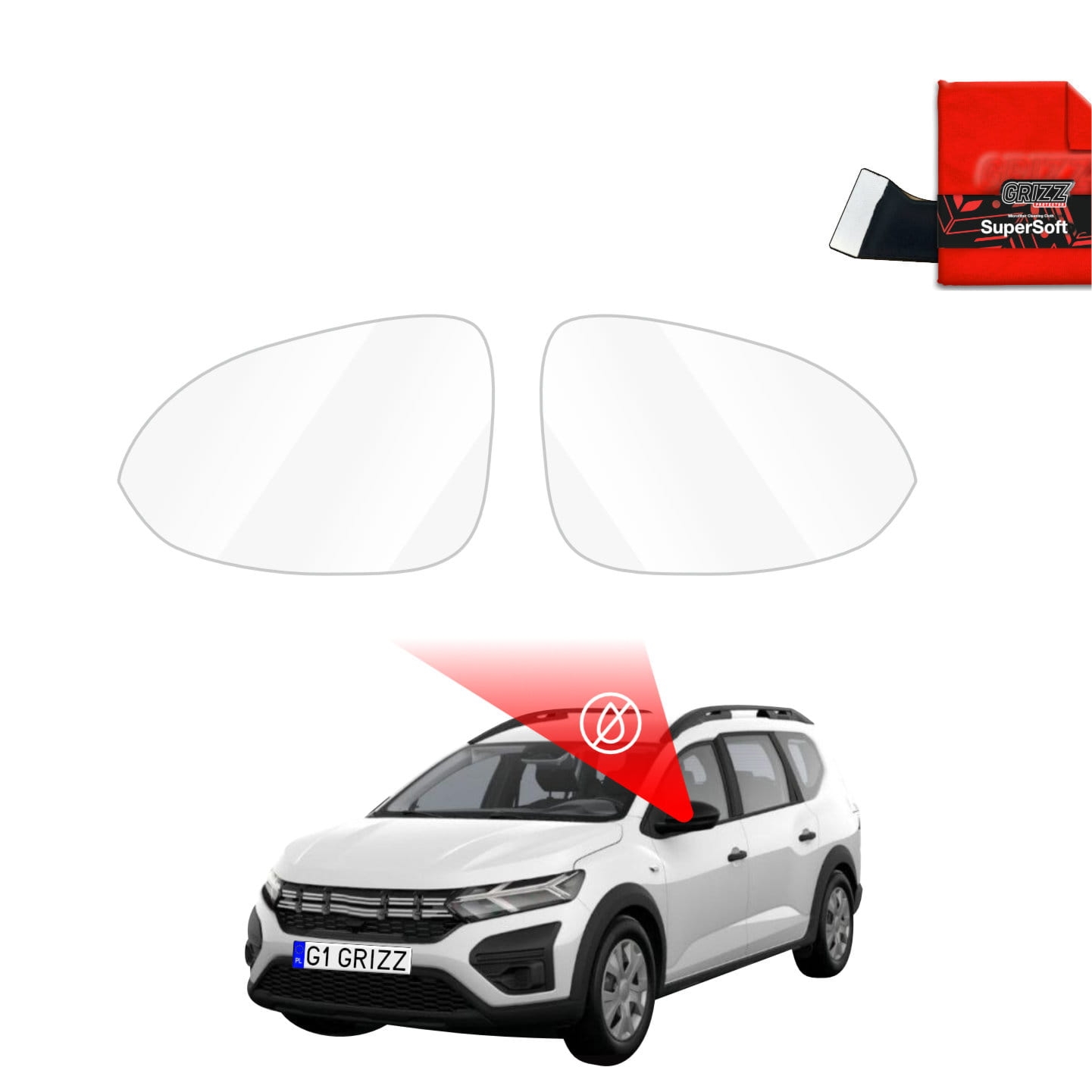 Folia przeciwdeszczowa Grizz Protector na lusterka do Dacia Jogger (2022-2026)