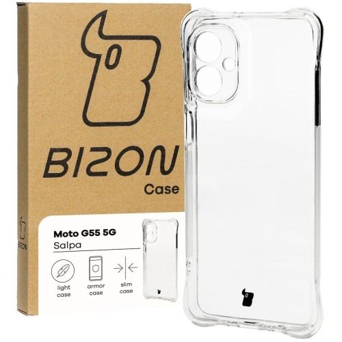 Image of Elastyczne etui Bizon Case Salpa do Motorola Moto G55 5G, przezroczyste