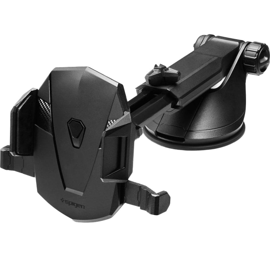 OUTLET: Uchwyt samochodowy na telefon, Spigen TS35 Signature Car Mount, na szybę/deskę rozdzielczą, czarny