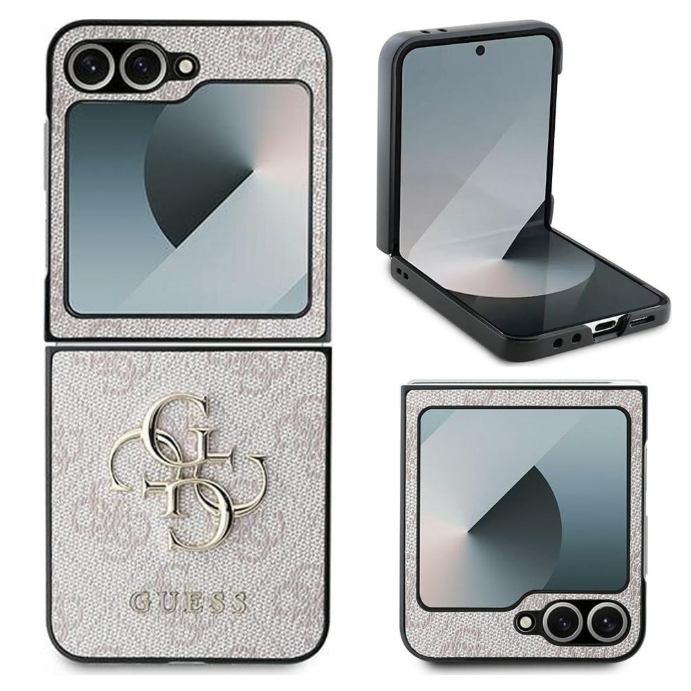 OUTLET: Etui Guess HardCase 4G Metal Gold Logo do Galaxy Z Flip7 FE / Z Flip6, różowe