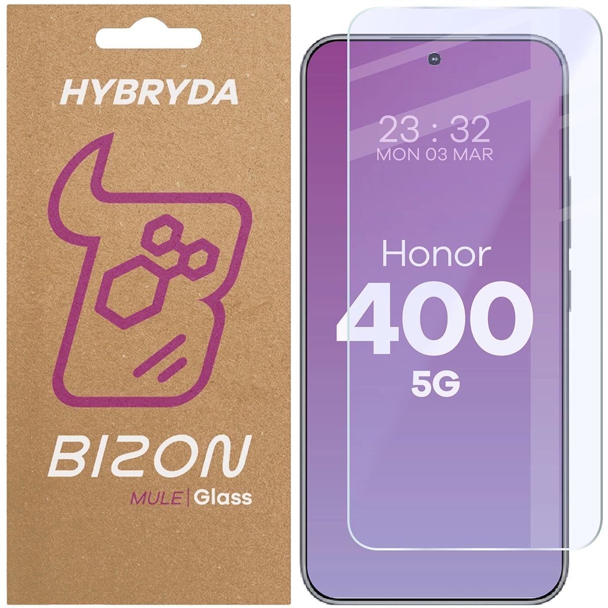 Elastyczne szkło hybrydowe Bizon Hybrid Mule do Honor 400