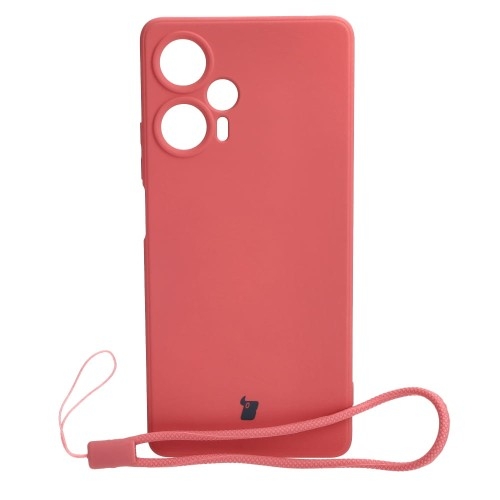 Image of Etui Bizon Case Silicone Sq do Xiaomi Poco F5, brudny róż