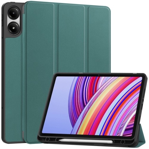 Image of Etui z klapką Bizon Case Tab Lizard do Xiaomi Redmi Pad Pro 12.1, ciemnozielone