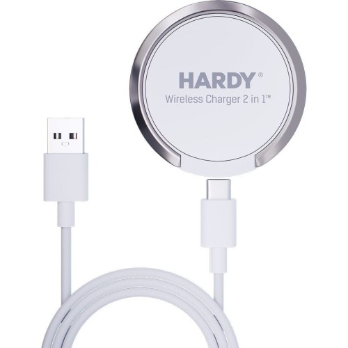 Image of Ładowarka indukcyjna do MagSafe 3mk Hardy Wireless Charger 2w1 15W, biała