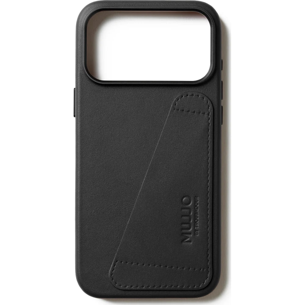 Etui Mujjo Full Leather Wallet Case MagSafe do iPhone 17 Pro Max, czarne