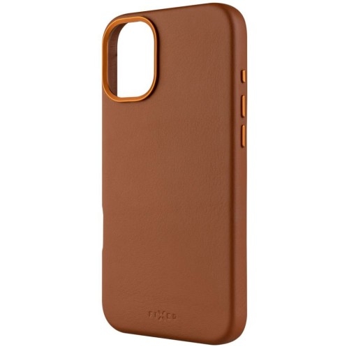 Image of Etui Fixed MagLeather do iPhone 16 Plus, brązowe