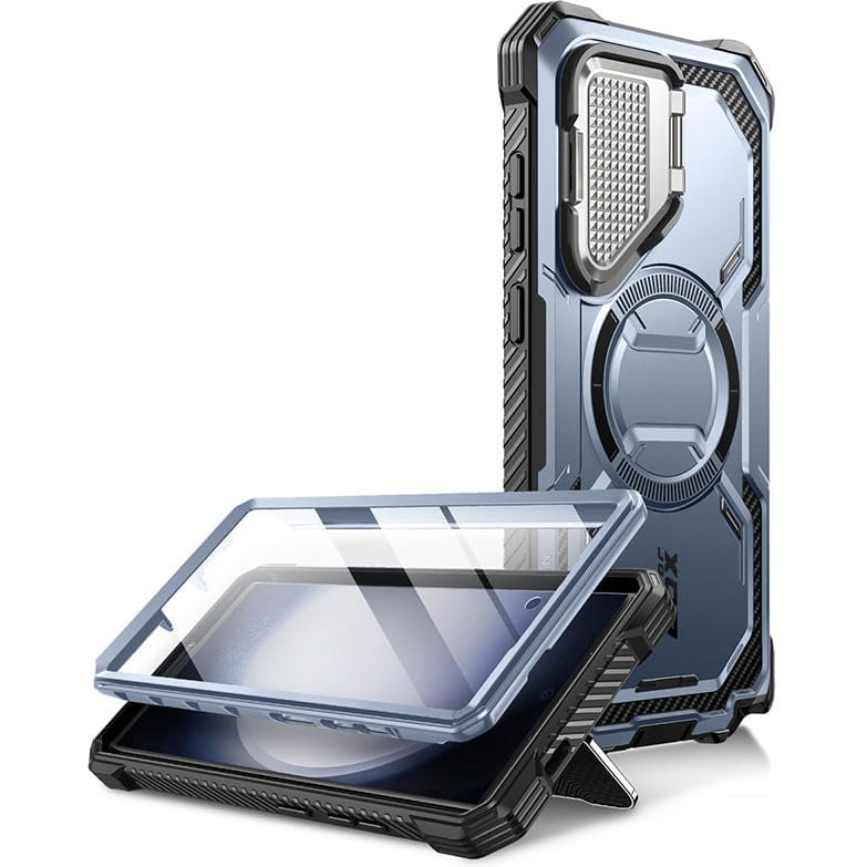 Image of Etui pancerne Supcase i-Blason Armorbox Mag SP do Galaxy S24 Ultra, do MagSafe, niebieskie