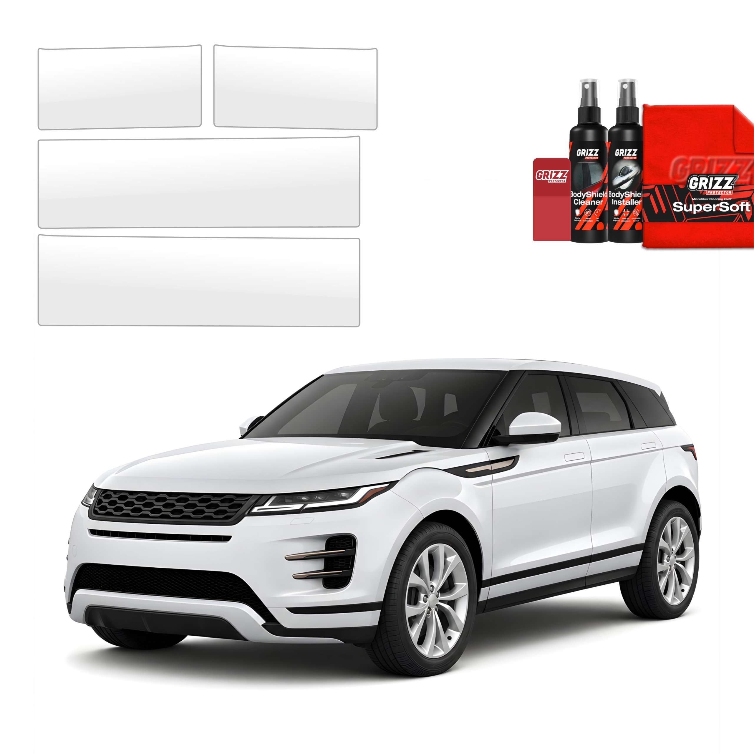 4w1 Bezbarwna folia ochronna Grizz Protector na progi Range Rover Evoque 2 (2018-2026)