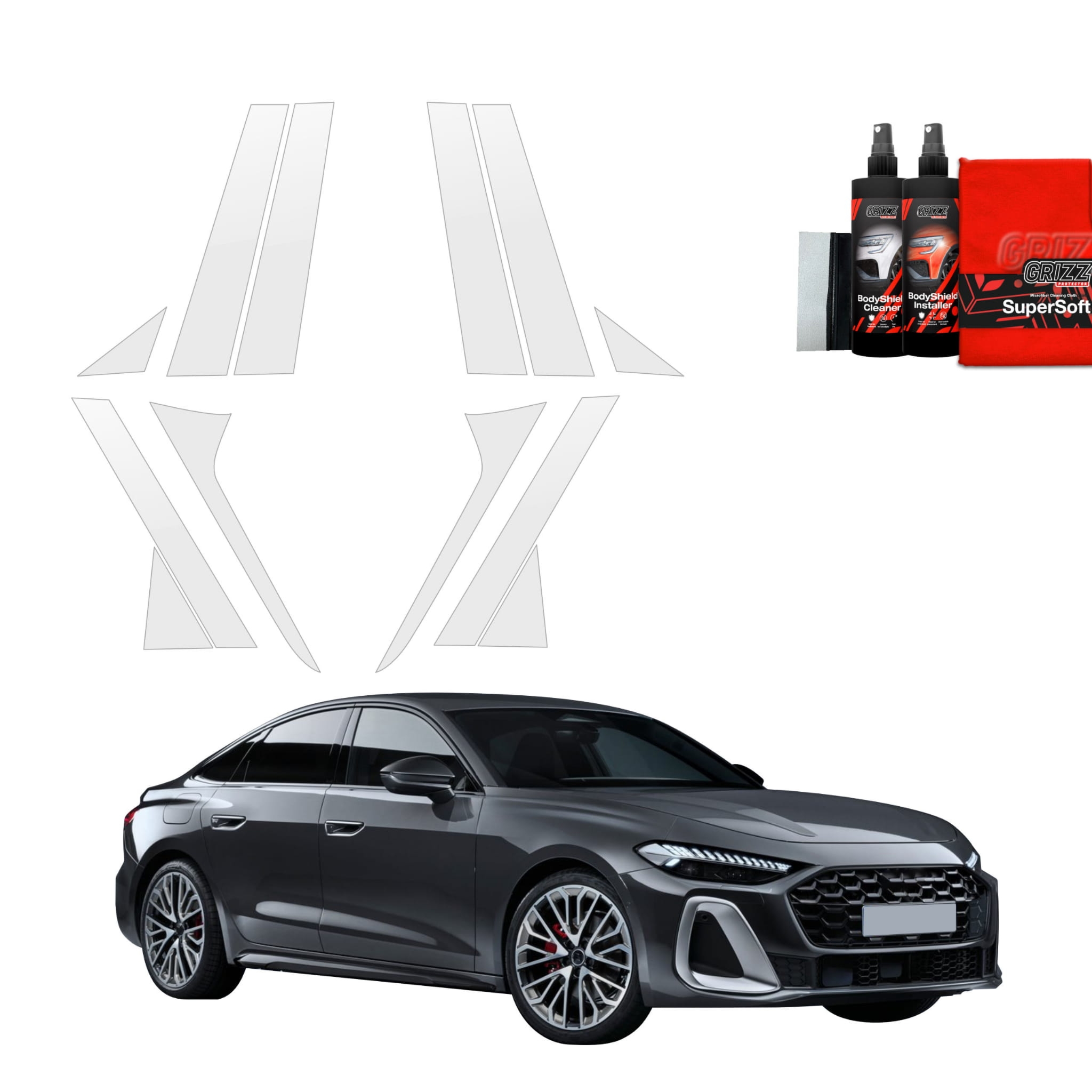 12w1 Folia ochronna Grizz Protector na słupki do Audi A5 B10 Avant (2025-2026)