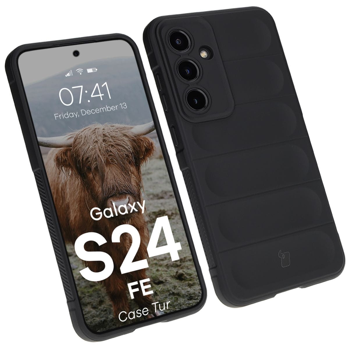 Pancerne etui Bizon Case Tur do Galaxy S24 FE, czarne