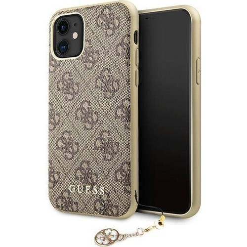 Image of Etui Guess 4G Charms Collection do iPhone 11/ Xr, brązowe