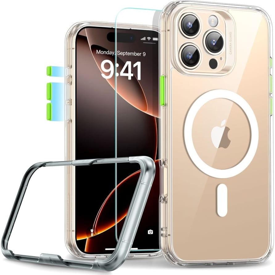 Image of Zestaw etui + szkło, ESR Classic Pro Set HaloLock do iPhone 16 Pro do MagSafe, przezroczyste