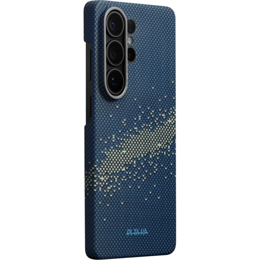 Etui aramidowe z programowalnymi przyciskami Pitaka Edge Case do Galaxy S26 Ultra, do MagSafe, niebiesko-zółte