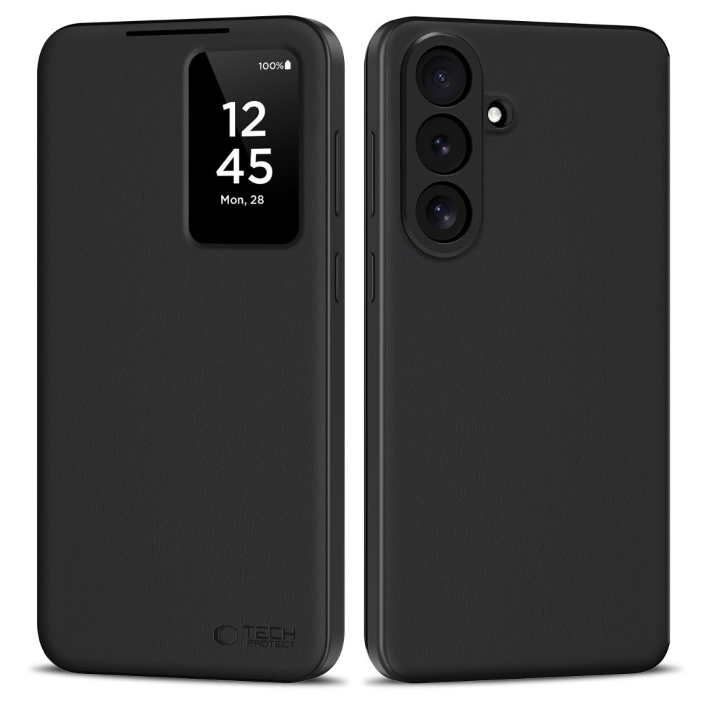 Etui z klapką Tech-Protect Smart Wallet do Galaxy S26 FE, czarne