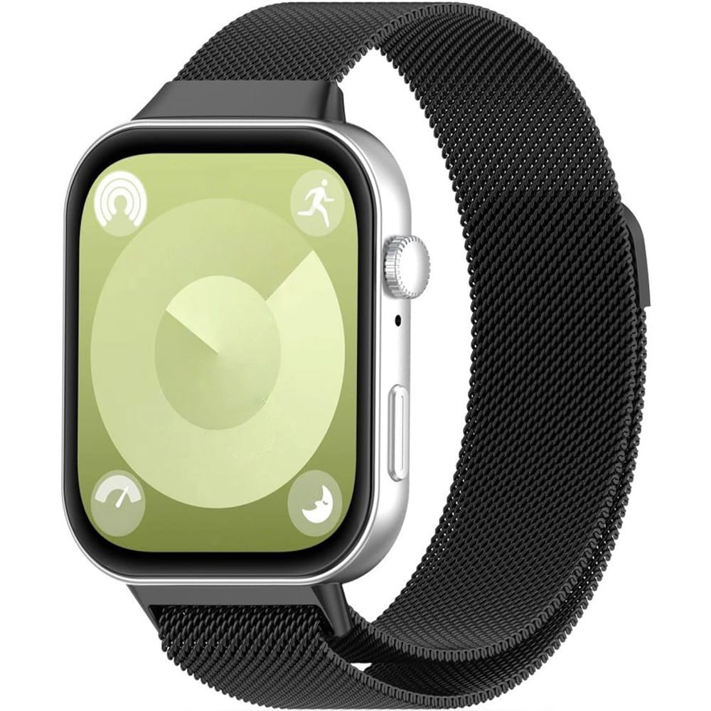 Image of Stalowa bransoletka Tech-Protect Milaneseband do Huawei Watch Fit 3, czarna
