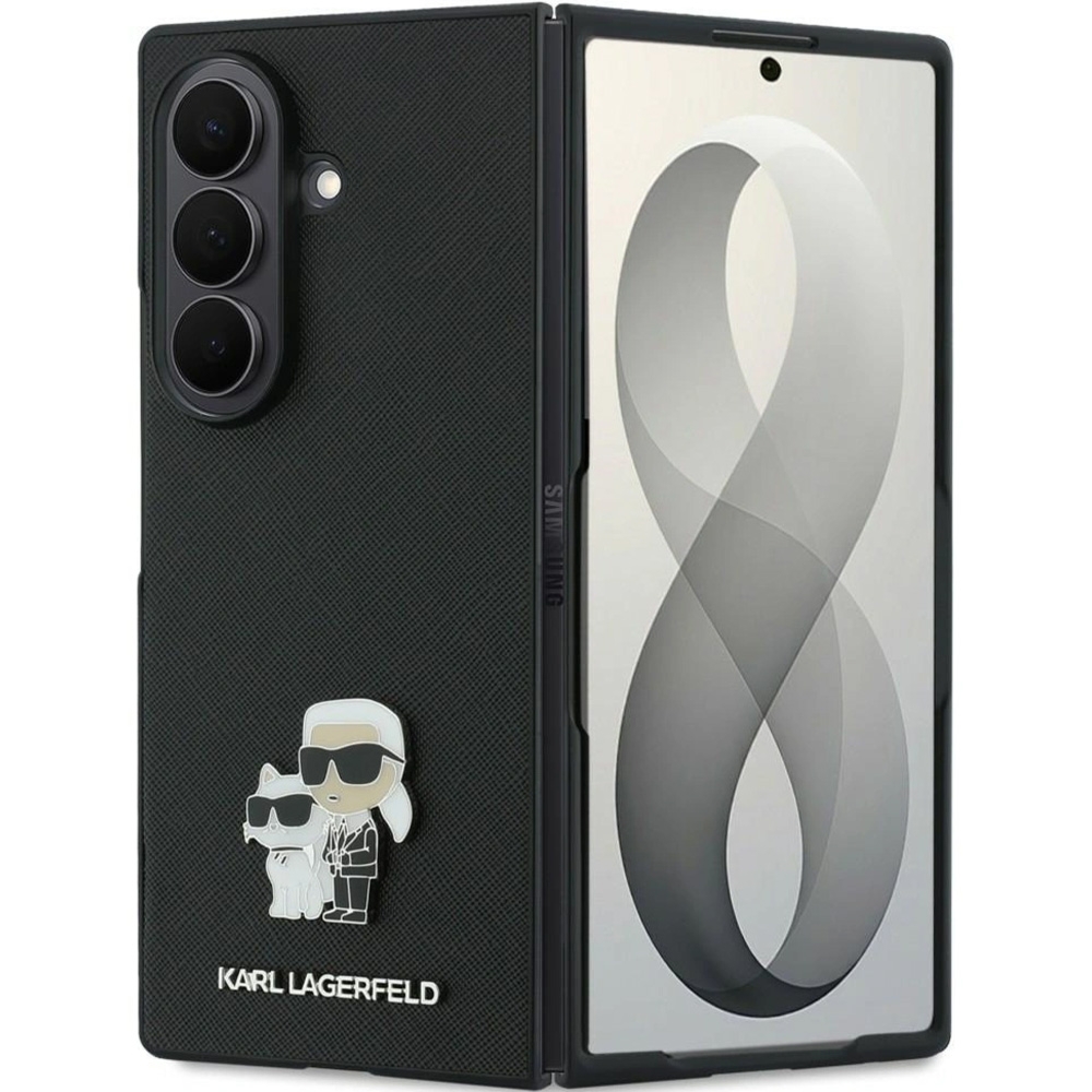 Etui Karl Lagerfeld Saffiano Pins do Galaxy Z Fold8 Ultra, czarne