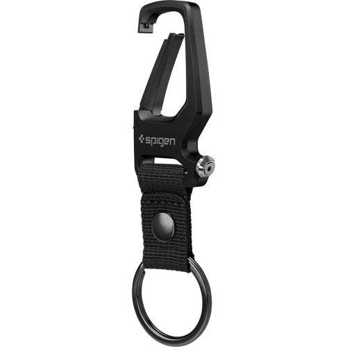 Image of Brelok do kluczy, Spigen Carabiner with KeyRing, z karabińczykiem i otwieraczem butelek, czarny