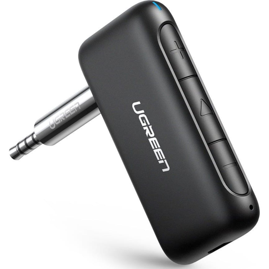 OUTLET: Odbiornik dźwięku audio bluetooth 5.0 Ugreen mini jack 3,5mm do samochodu, czarny