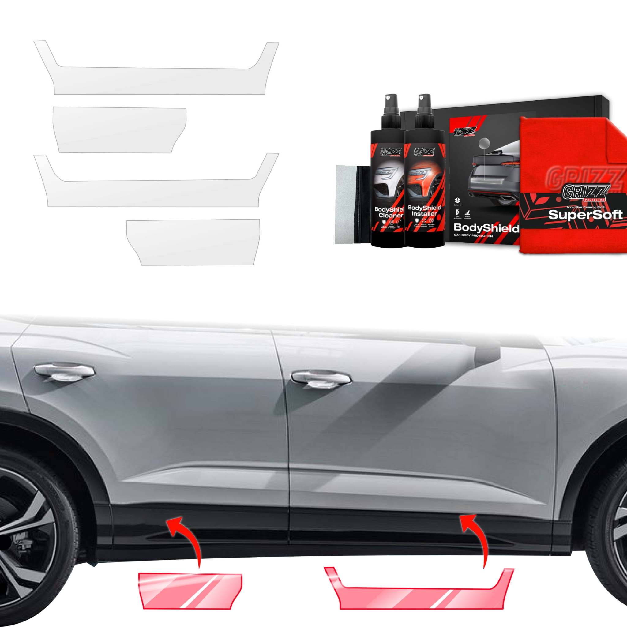 4w1 Folia ochronna na progi Grizz Protector do Audi Q3 Sportback (2018-2025)