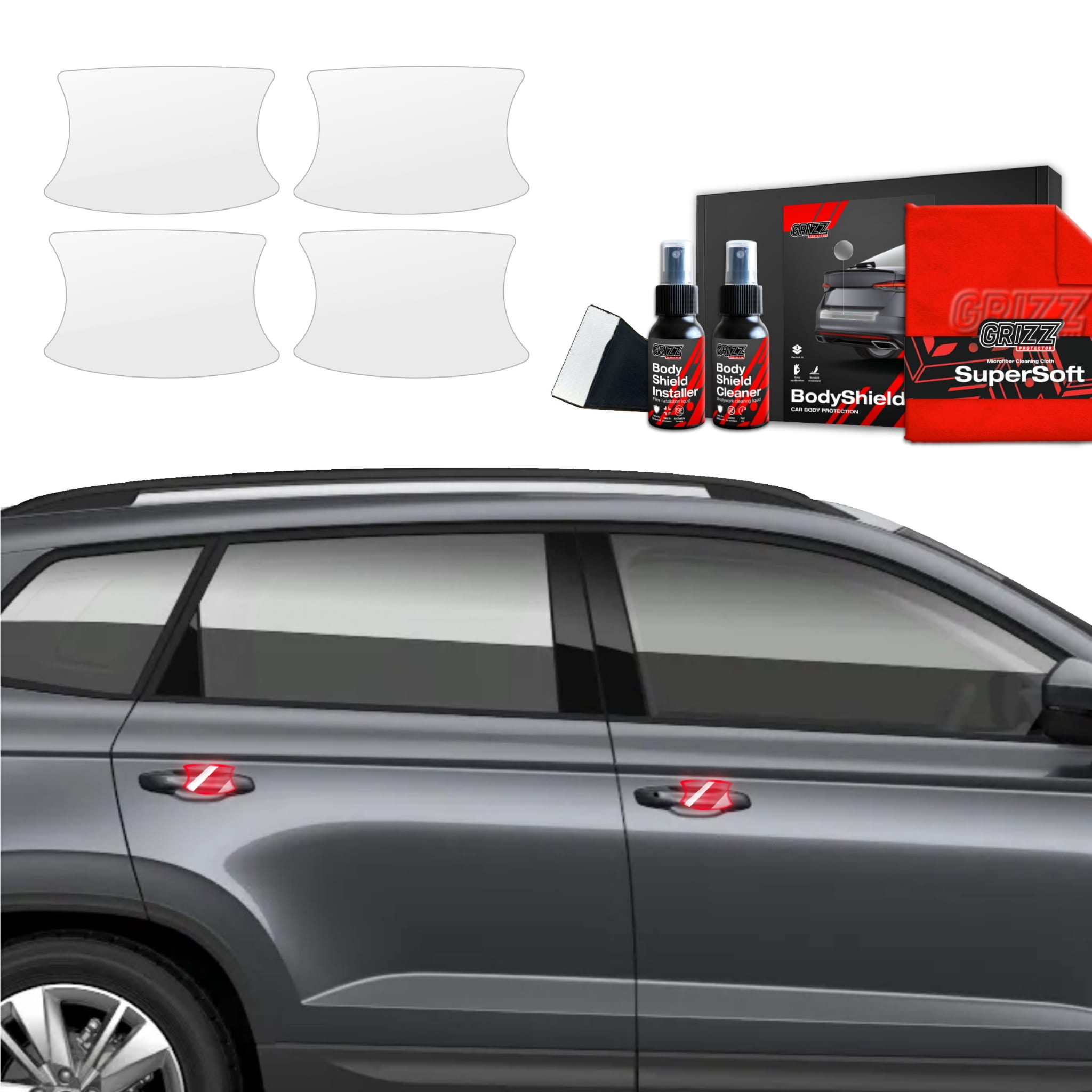4w1 Folia ochronna Grizz Protector pod klamki do Skoda Karoq (2022-2026)