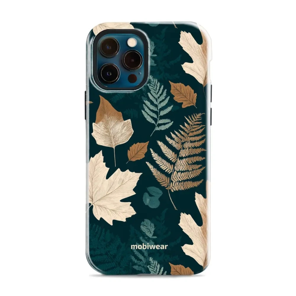 Etui ochronne do iPhone 12 Pro, Mobiwear Elite Pro MagSafe, zielnik z liści i paproci