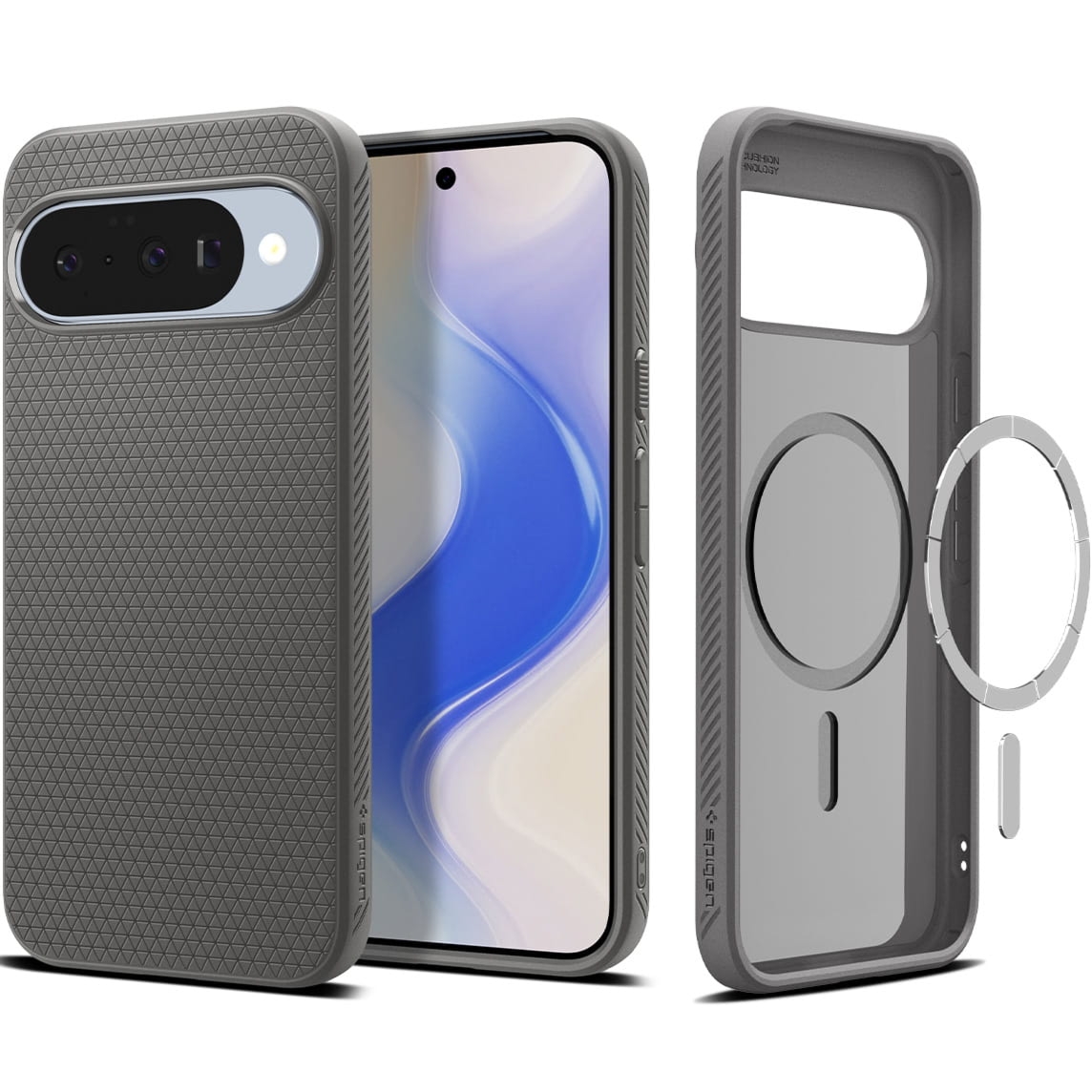 Etui Spigen Liquid Air Mag do MagSafe do Google Pixel 10 Pro / Pixel 10, szare
