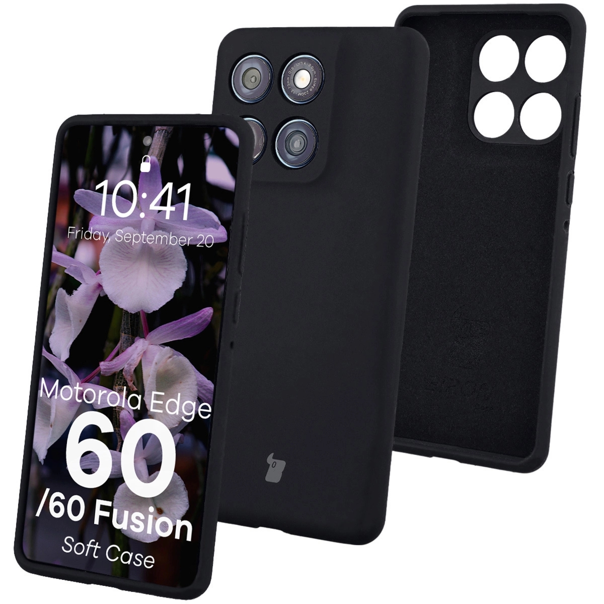 Silikonowe etui Bizon Soft Case do Motorola Edge 60 Fusion / 60, czarne