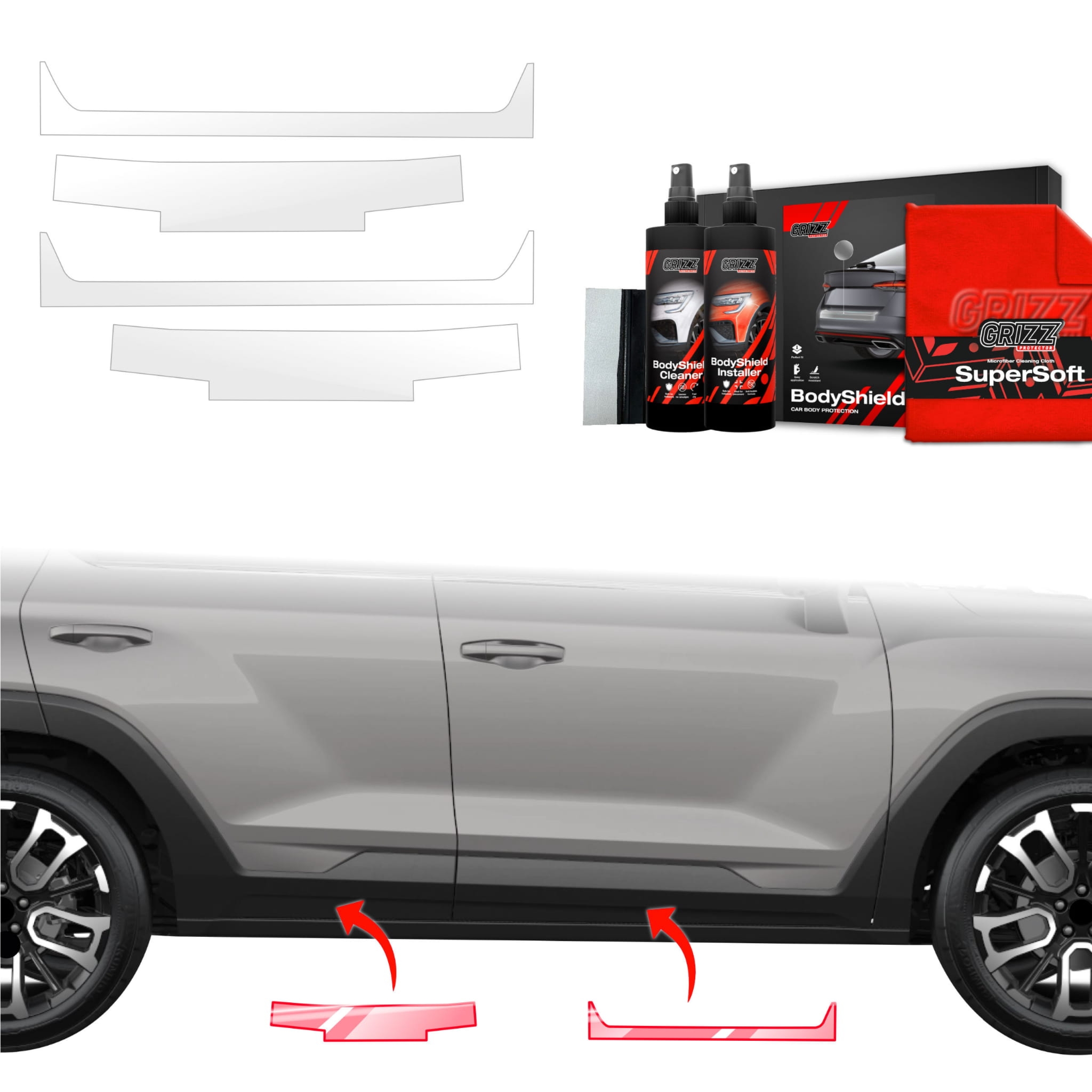 4w1 Folia ochronna Grizz Protector na progi do SsangYong Torres (2024-2026)