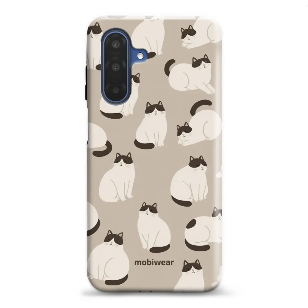 Etui ochronne do Galaxy A17 5G, Mobiwear Elite Pro, kawa miau