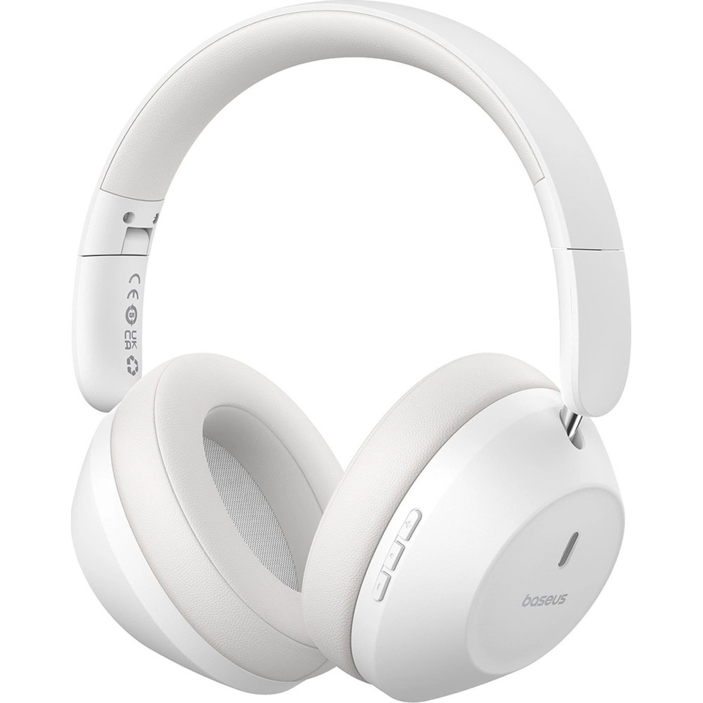 Bezprzewodowe słuchawki nauszne Baseus Bass 30 Max, Bluetooth 5.3, białe