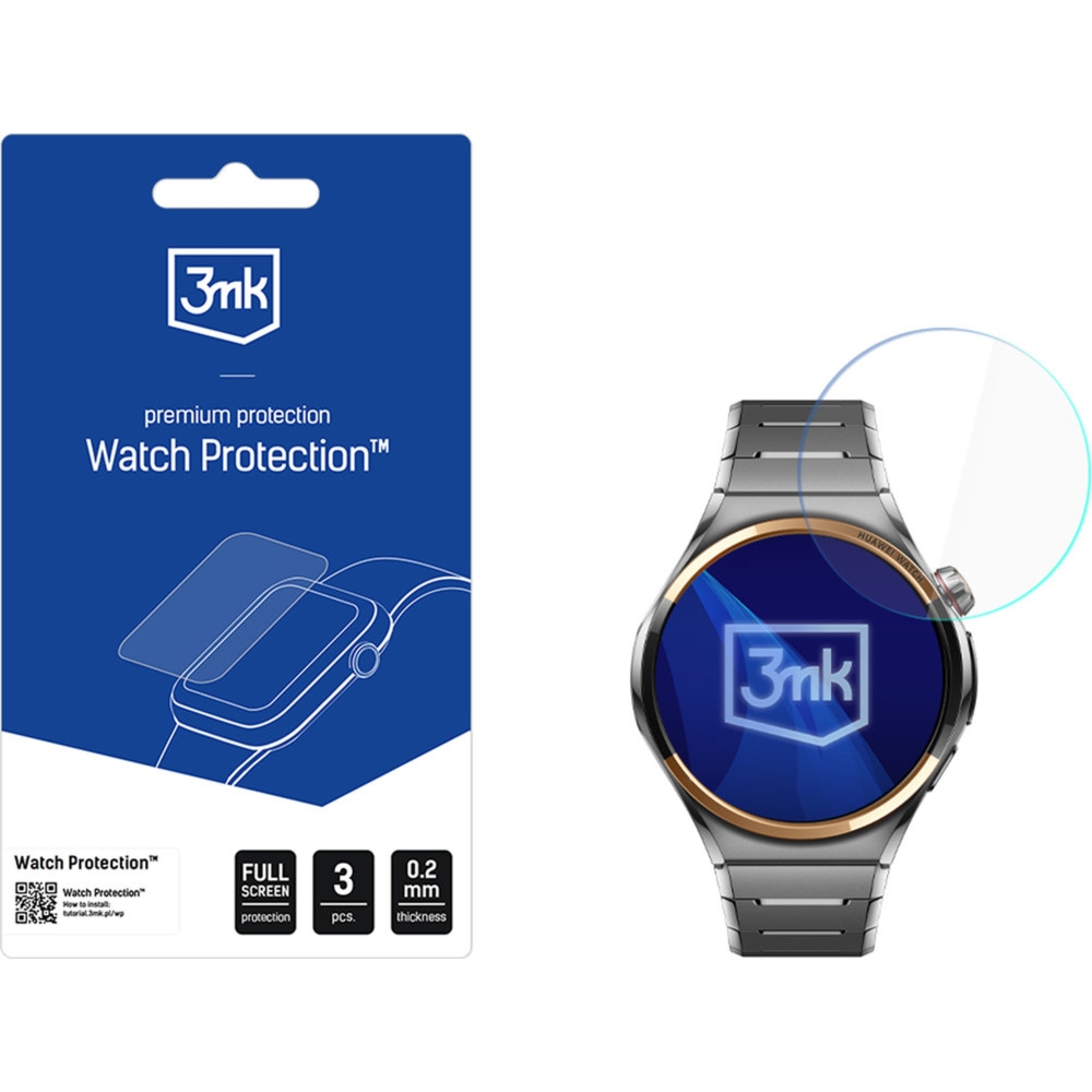 Folia ochronna 3mk Watch Protection ARC do Huawei Watch 6 Pro 46 mm, 3 sztuki