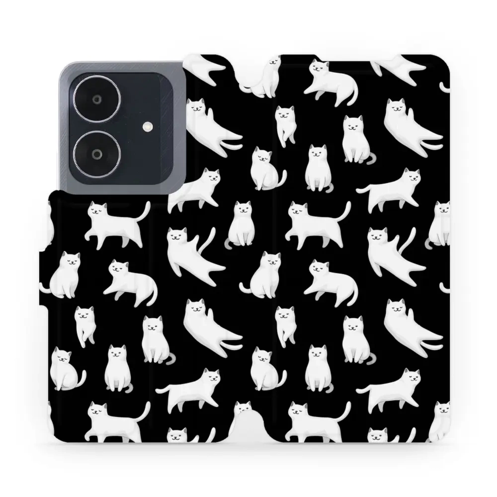 Etui z klapką do Realme Note 60, Mobiwear Book, kotki luna